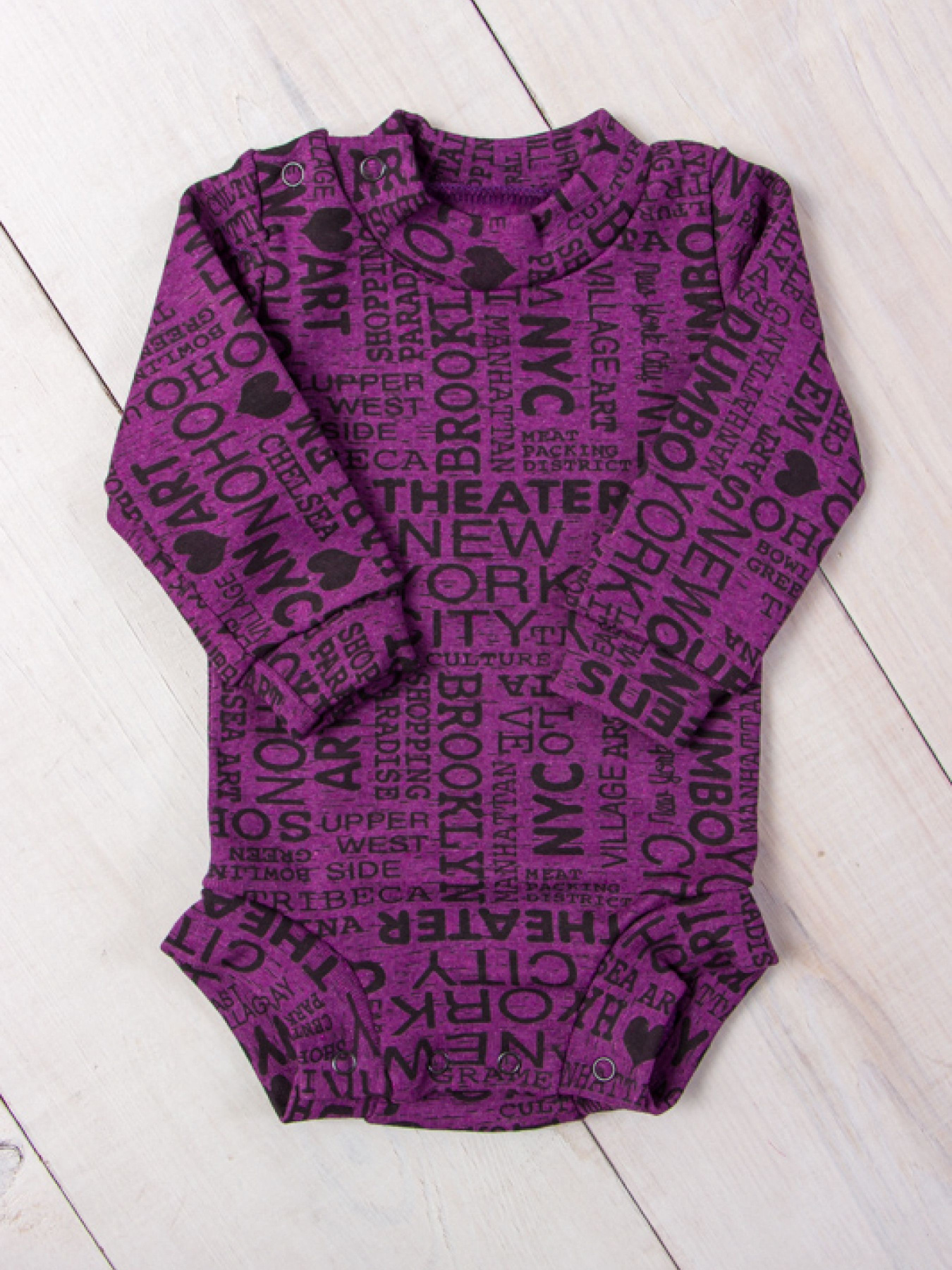 Боди для младенцев Носи своє модель 9511-063-5-nadpisi-baklazhan Фото