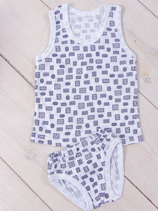 Комплект белья Носи своє модель 9688-002V-fguri-chornilxno-sinj Фото