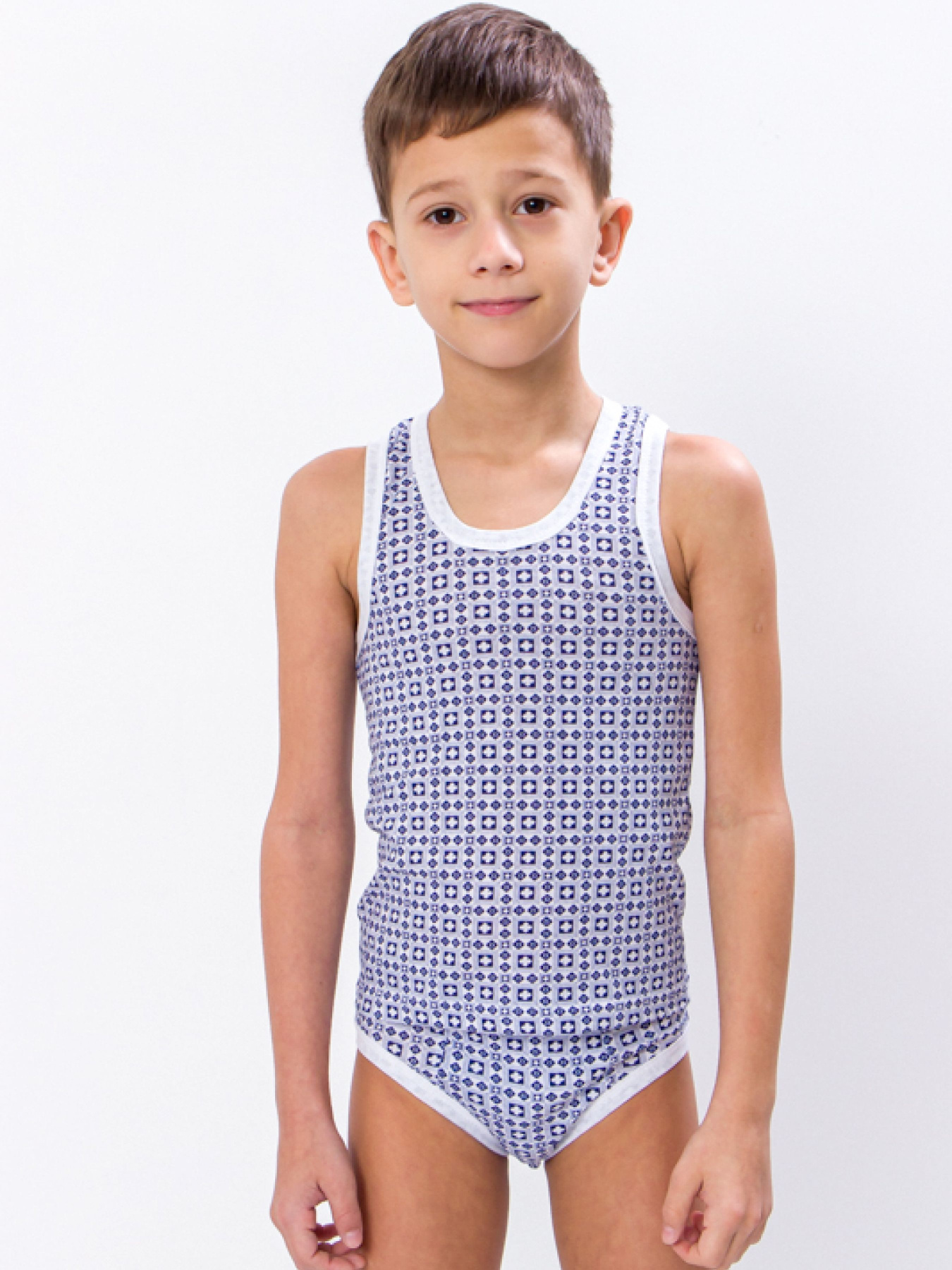 Комплект белья Носи своє модель 9688-002V-ornament-chornilxno-sinj Фото