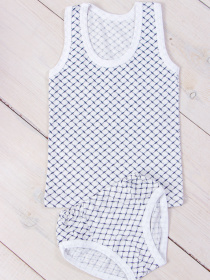 Комплект белья Носи своє модель 9688-002V-romb-chornilxno-sinj Фото