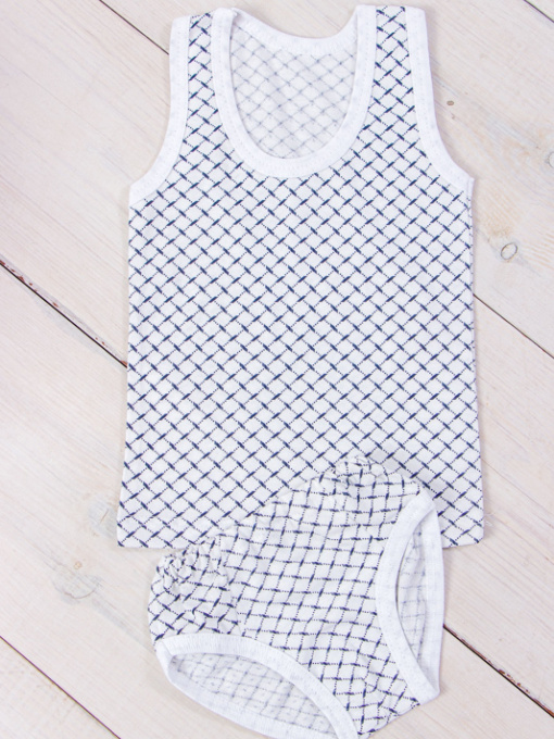 Комплект белья Носи своє модель 9688-002V-romb-chornilxno-sinj Фото