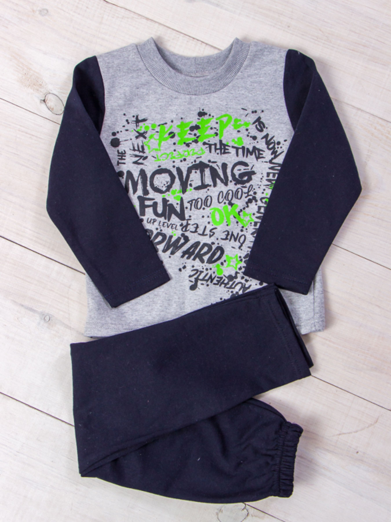 Пижама Носи своє модель 6076-023-33-4-srij-chorn-sinj Фото