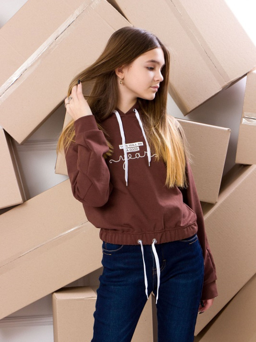 Худи Носи своє модель 6329-057-33-korichnevij Фото