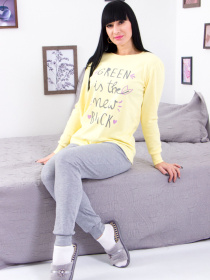 Пижама Носи своє модель 8268-015-33-svtlo-zhovtij-srij Пижама Носи своє модель 8268-015-33-svtlo-zhovtij-srij Фото