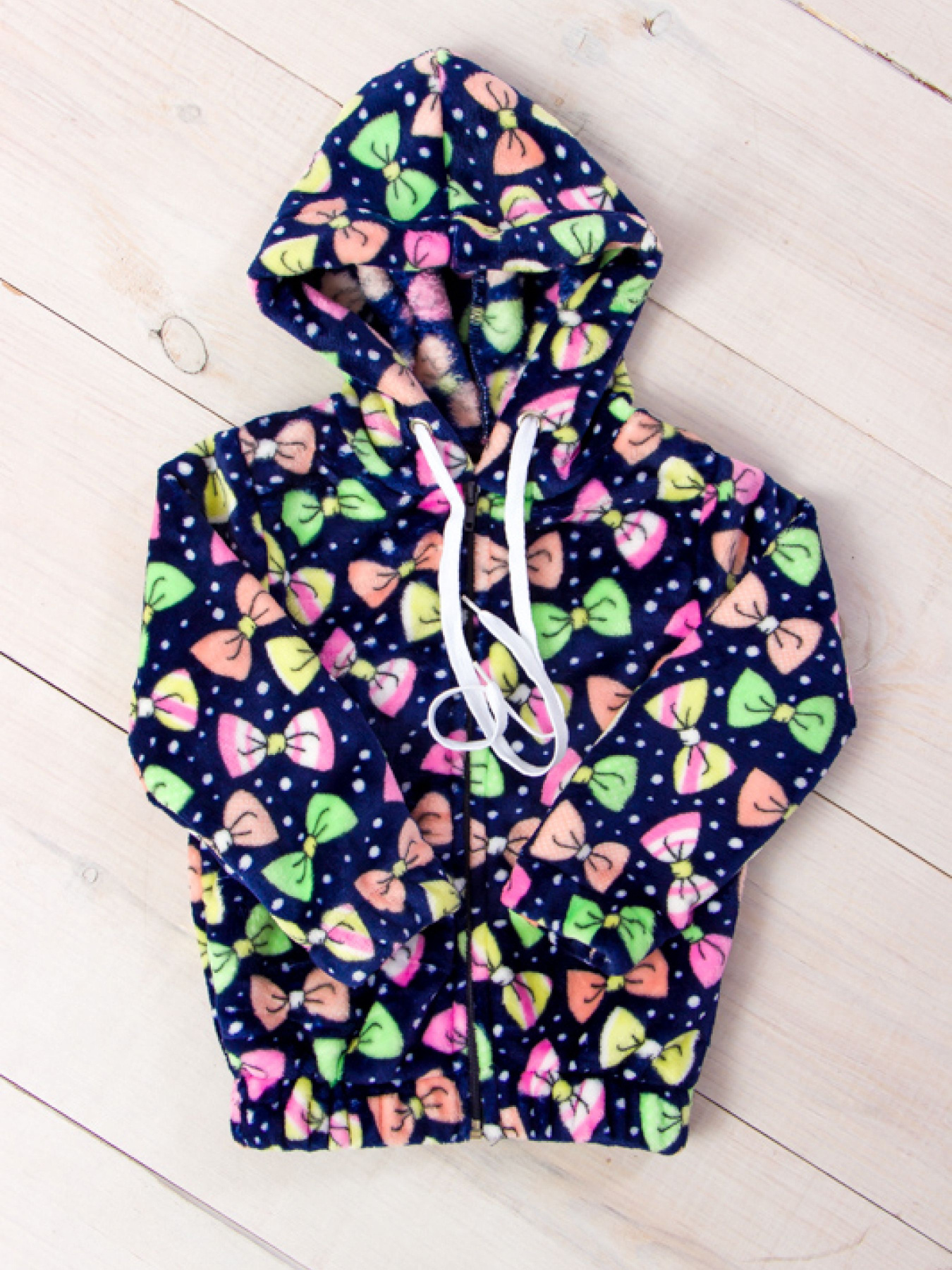 Флисовая кофта Носи своє модель 6071-035-5-bantiki-chornilxno-sinj Фото