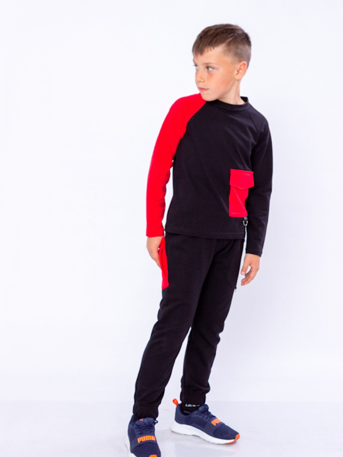 Спортивный костюм Носи своє модель 6224-057-chervonij-chornij Фото