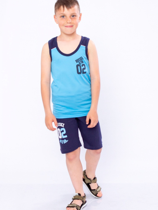 Повседневный костюм Носи своє модель 6270-100-33-blakitnij-chornilxno-sinj Фото