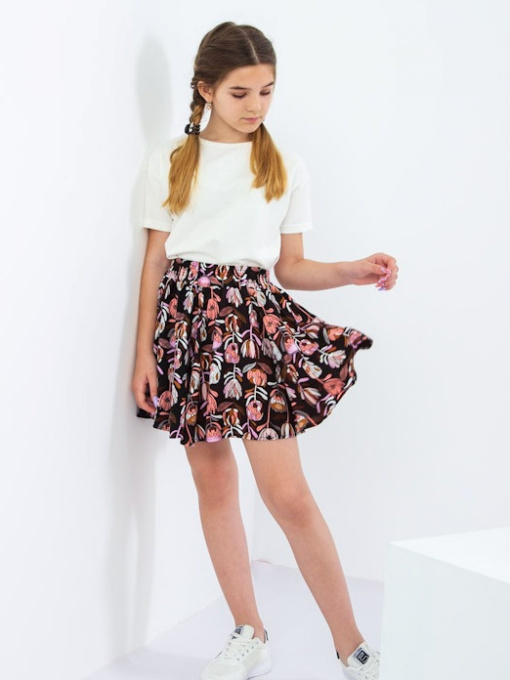 Юбка мини Носи своє модель 6276-102-1-kvtochki-na-korichnevomu Фото