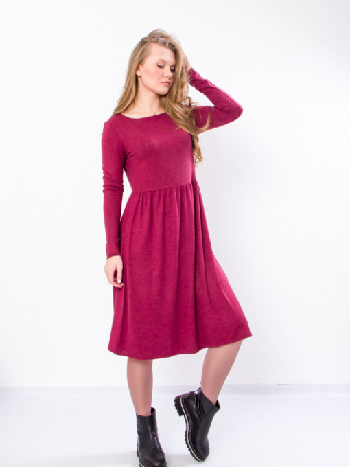 Платье миди Носи своє модель 8182-096-bordovij Фото