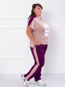 Повседневный костюм Носи своє модель 8208-057-33-baklazhan Фото