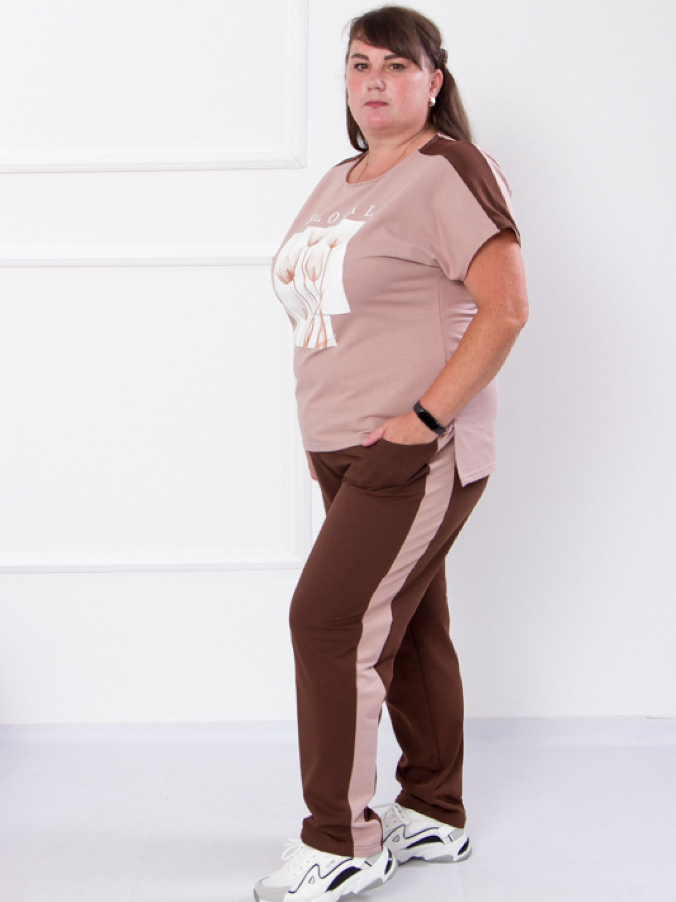 Повседневный костюм Носи своє модель 8208-057-33-kapuchino Фото