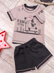 Повседневный костюм Носи своє модель 5021-001-33-korichnevij-chornij Фото