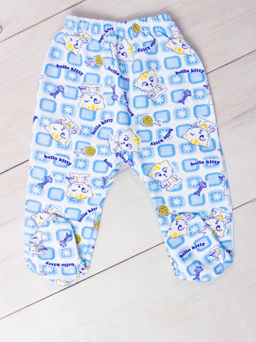 Ползунки Носи своє модель 5033-024-4-kotiki-blakitnij-kvadrat Фото