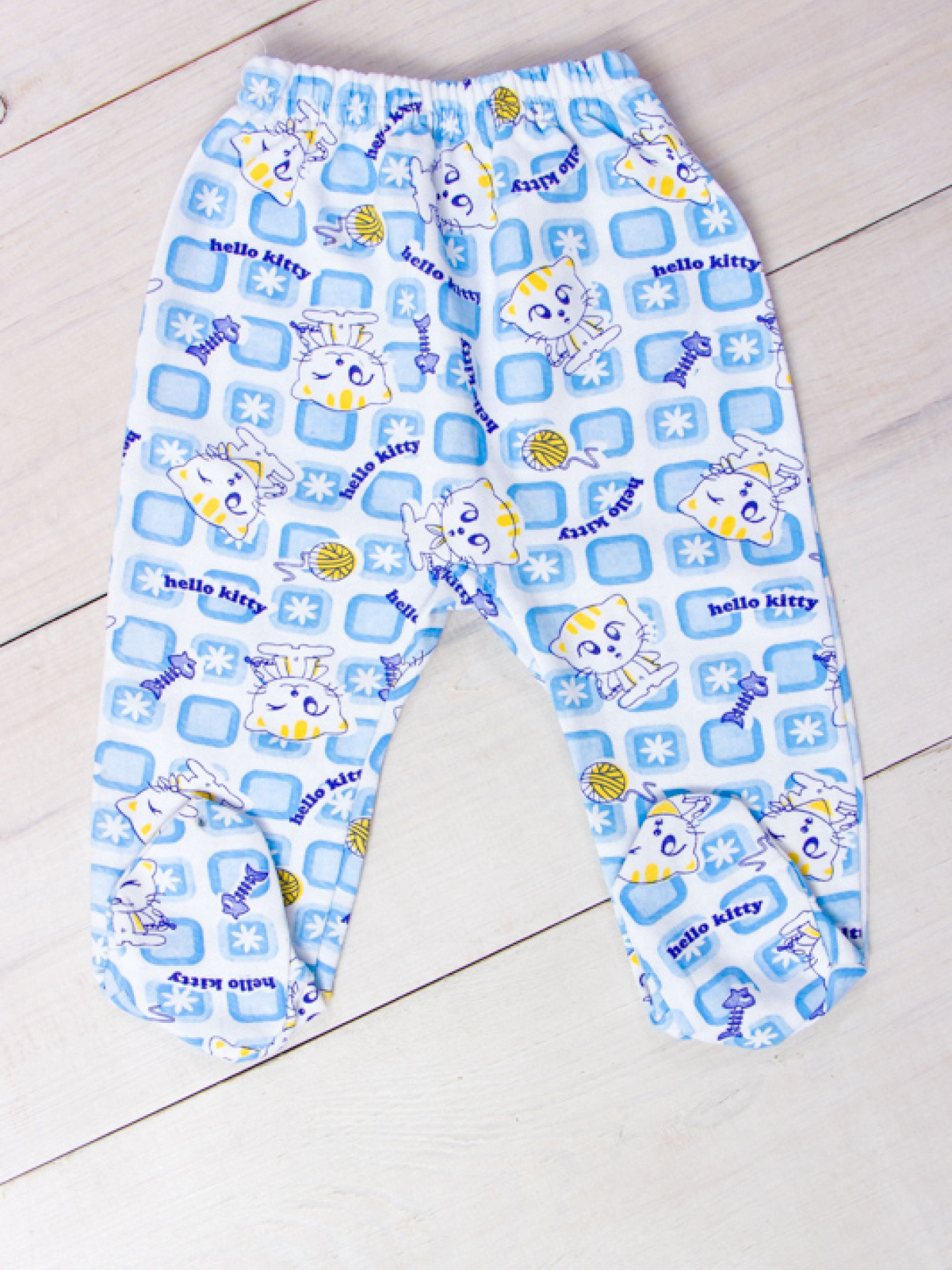 Повзунки Носи своє модель 5033-024-4-kotiki-blakitnij-kvadrat Фото