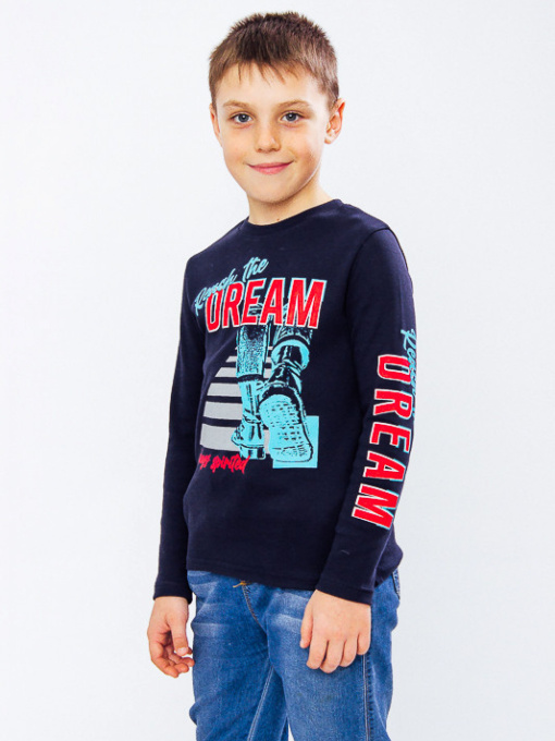 Лонгслів Носи своє Модель 6025-015-33-1-chornilxno-sinj-dream Фото