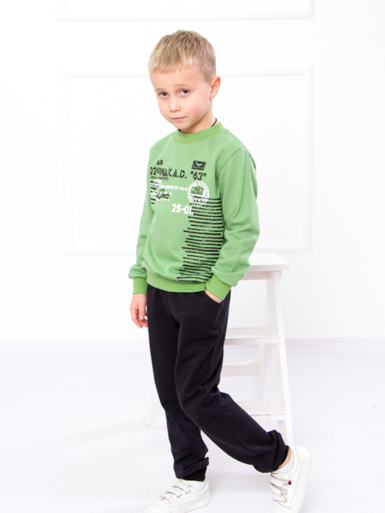 Повседневный костюм Носи своє модель 6063-023-33-4-fstashkovij-chornij Фото