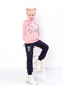 Спортивный костюм Носи своє модель 6063-057-33-3-pudra-chornilxno-sinj Фото