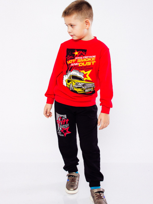 Спортивный костюм Носи своє модель 6063-057-33-4-chervonij-chornij Фото