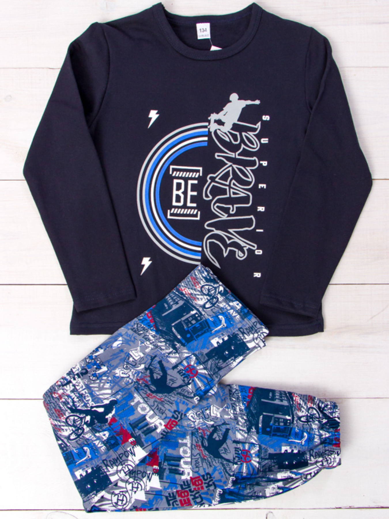 Пижама Носи своє модель 6076-024-33-4-chornilxno-sinj-brave Фото