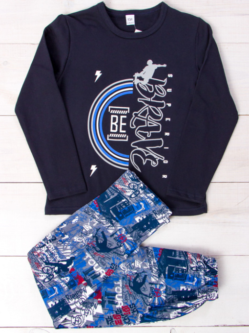 Пижама Носи своє модель 6076-024-33-4-chornilxno-sinj-brave Фото