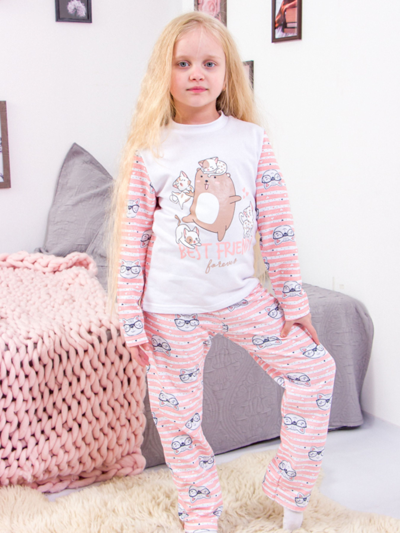 Пижама Носи своє модель 6076-024-33-5-kotiki-persik Фото