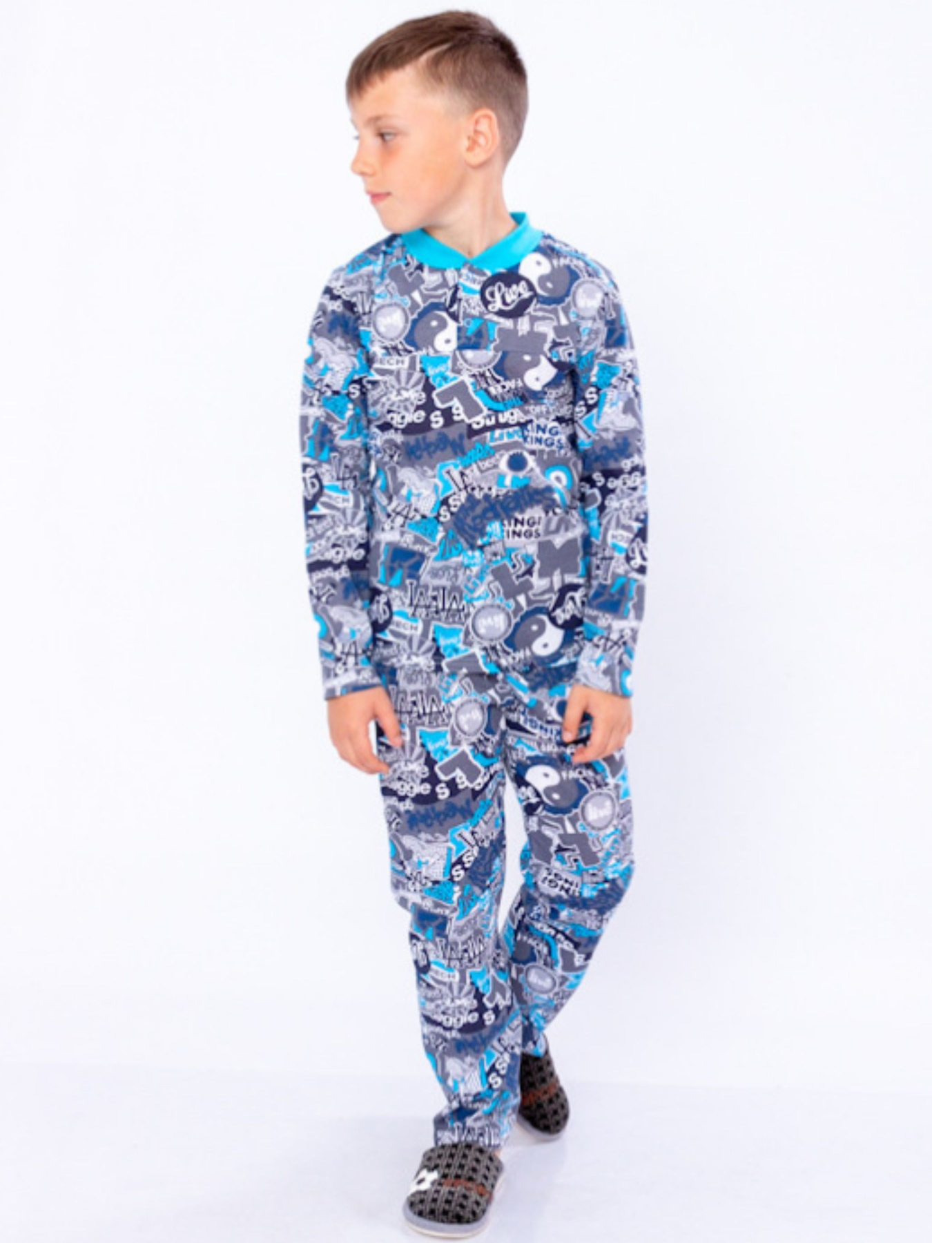 Пижама Носи своє модель 6077-002-4-srij-nadpisi-bryuza Фото