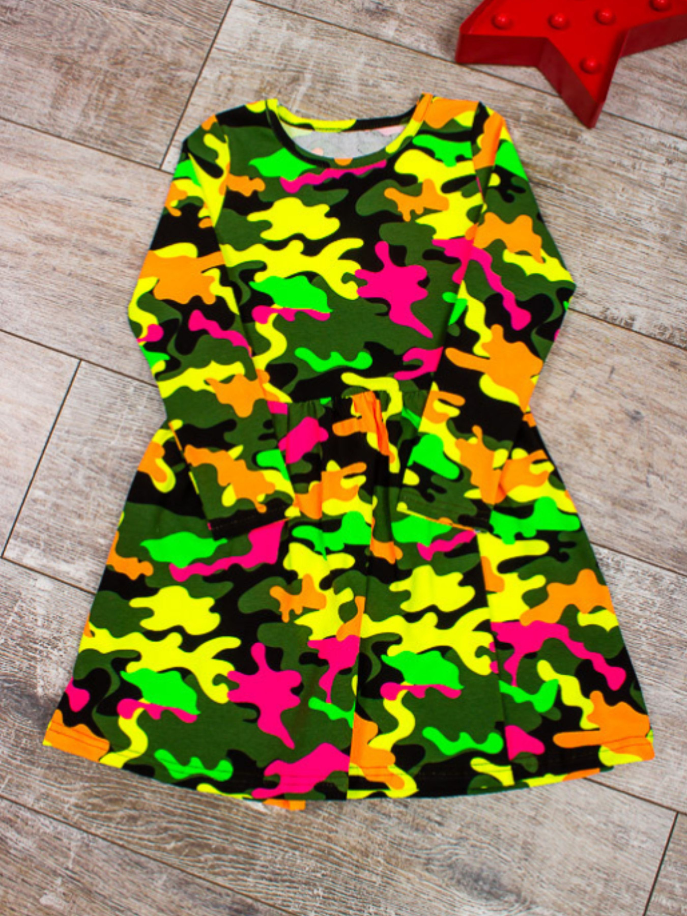 Платье мини Носи своє модель 6117-043-kamuflqzh-rznokolxorovij Фото