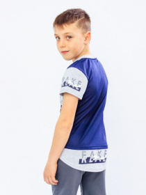 Футболка Носи своє модель 6121-100-33-chornilxno-sinj-srij Фото