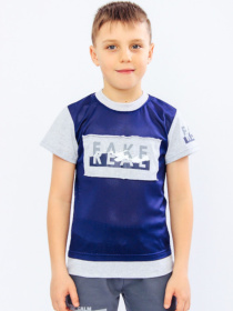 Футболка Носи своє модель 6121-100-33-chornilxno-sinj-srij Фото