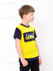 Футболка Носи своє модель 6121-100-33-zhovtij-chornilxno-sinj Фото