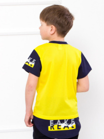 Футболка Носи своє модель 6121-100-33-zhovtij-chornilxno-sinj Фото