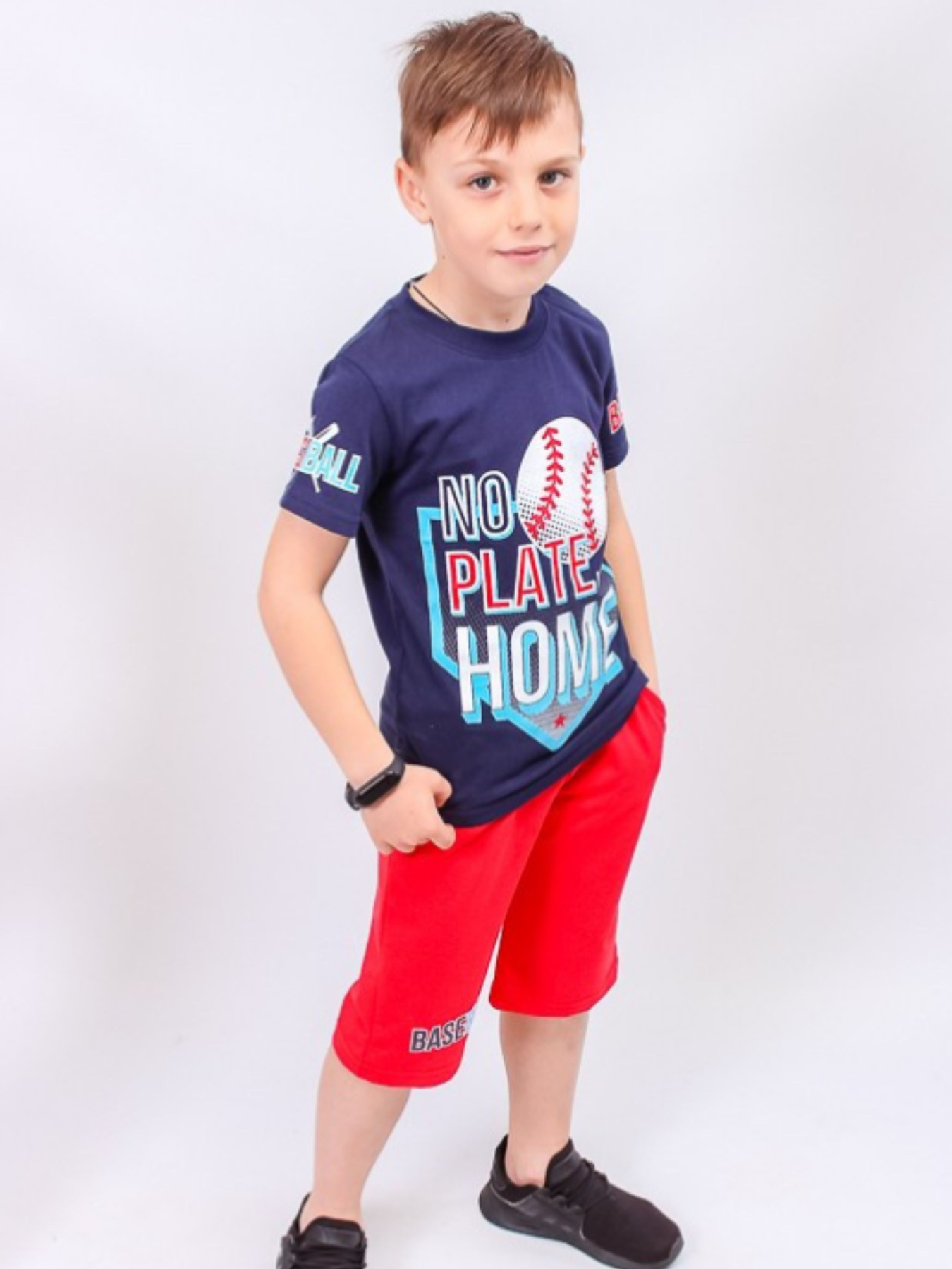 Повседневный костюм Носи своє модель 6187-057-33-chornilxno-sinj-chervonij Фото