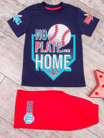 Повседневный костюм Носи своє модель 6187-057-33-chornilxno-sinj-chervonij Фото