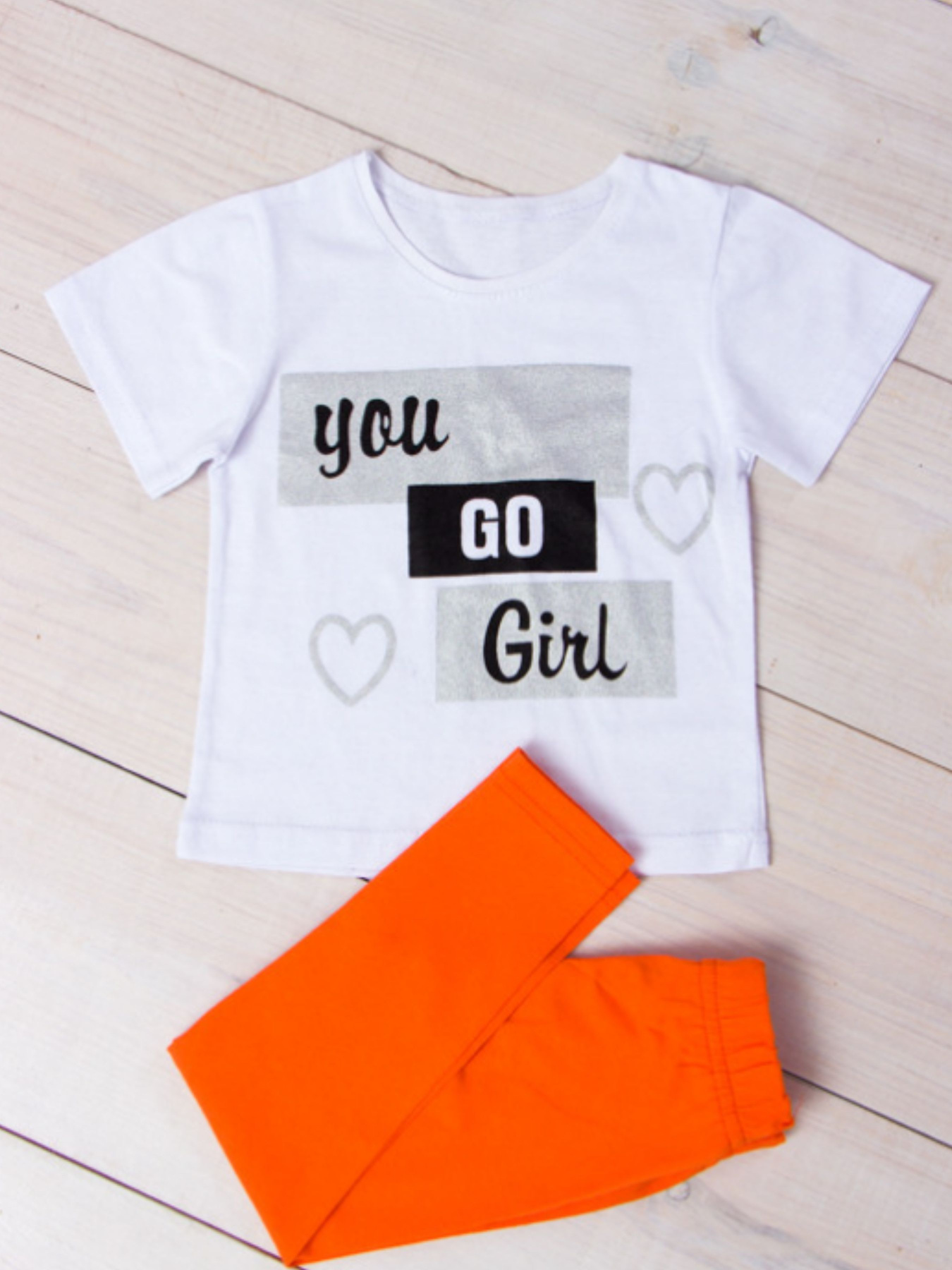 Костюм Носи своє модель 6194-036-33-pomaranchevij-nadpisi Фото