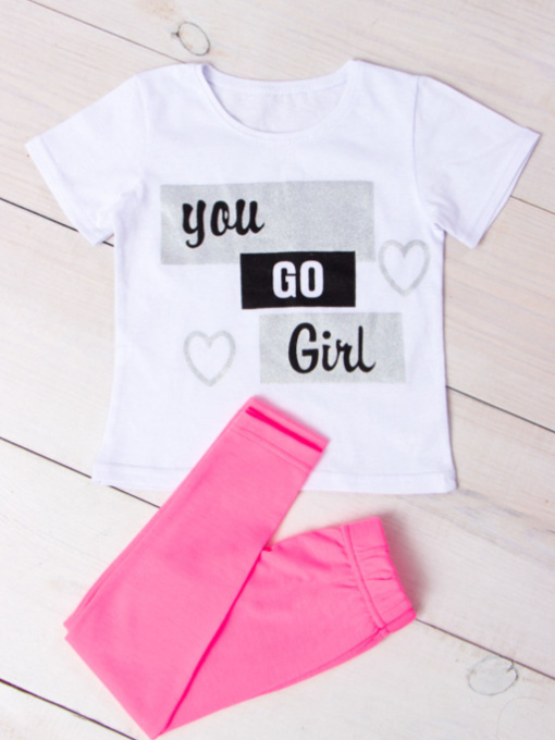 Повседневный костюм Носи своє модель 6194-036-33-rozhevij-neon-nadpisi Фото