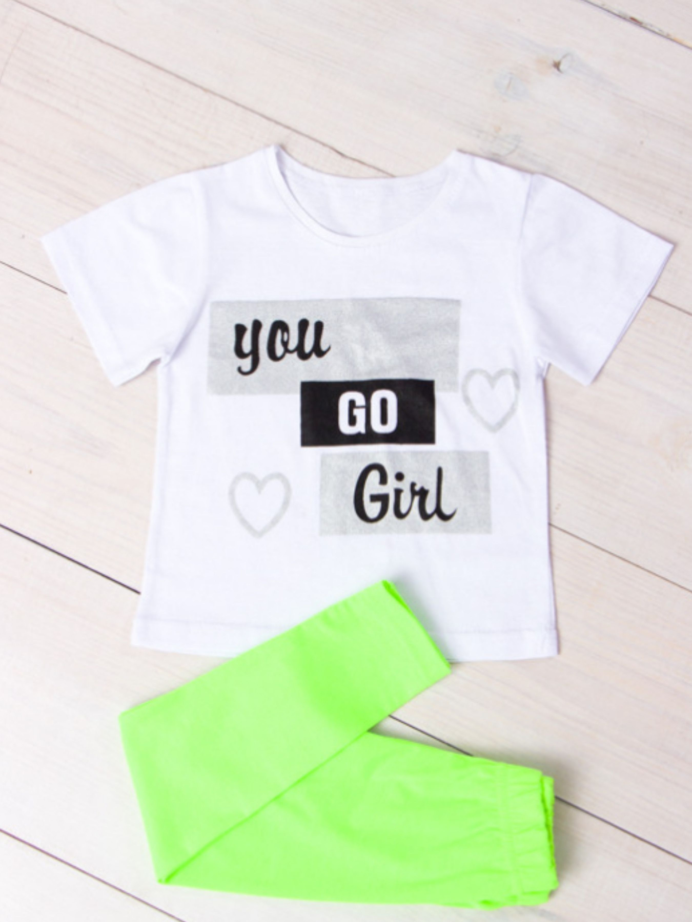 Повседневный костюм Носи своє модель 6194-036-33-salatovij-neon-nadpisi Фото