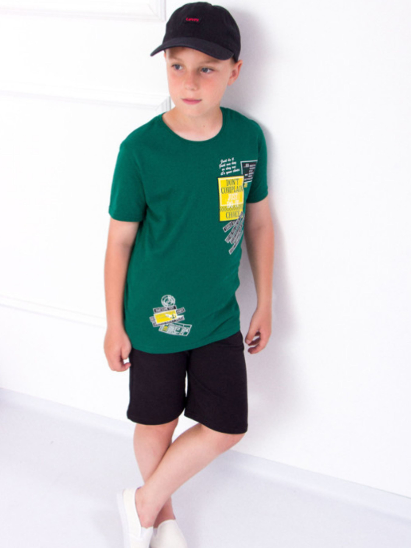 Повседневный костюм Носи своє модель 6213-057-33-temn-zelenij-chornij Фото