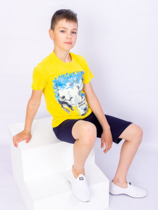 Повседневный костюм Носи своє модель 6213-057-33-zhovtij-chornilxno-sinj Фото