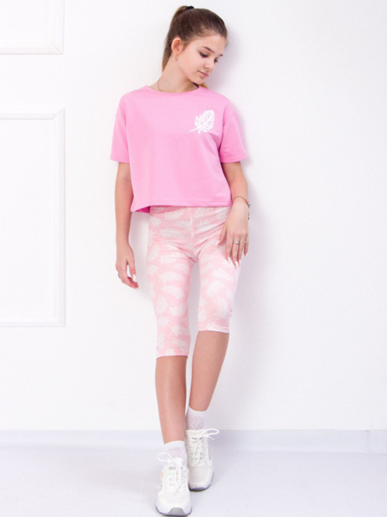 Повседневный костюм Носи своє модель 6252-057-33-rozhevij-listochki Фото