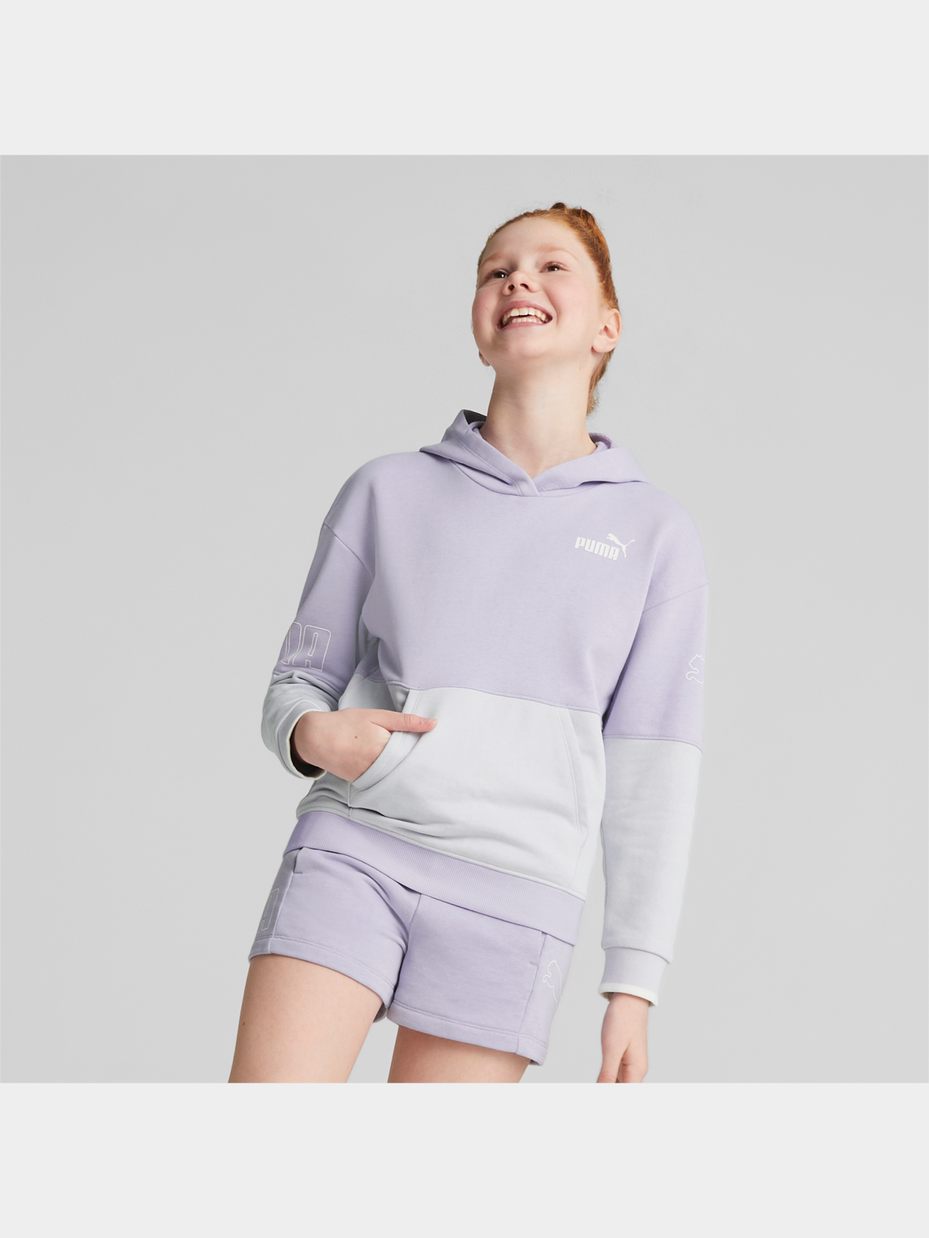 Худи PUMA Power Colorblock Hoodie модель 673549 Фото