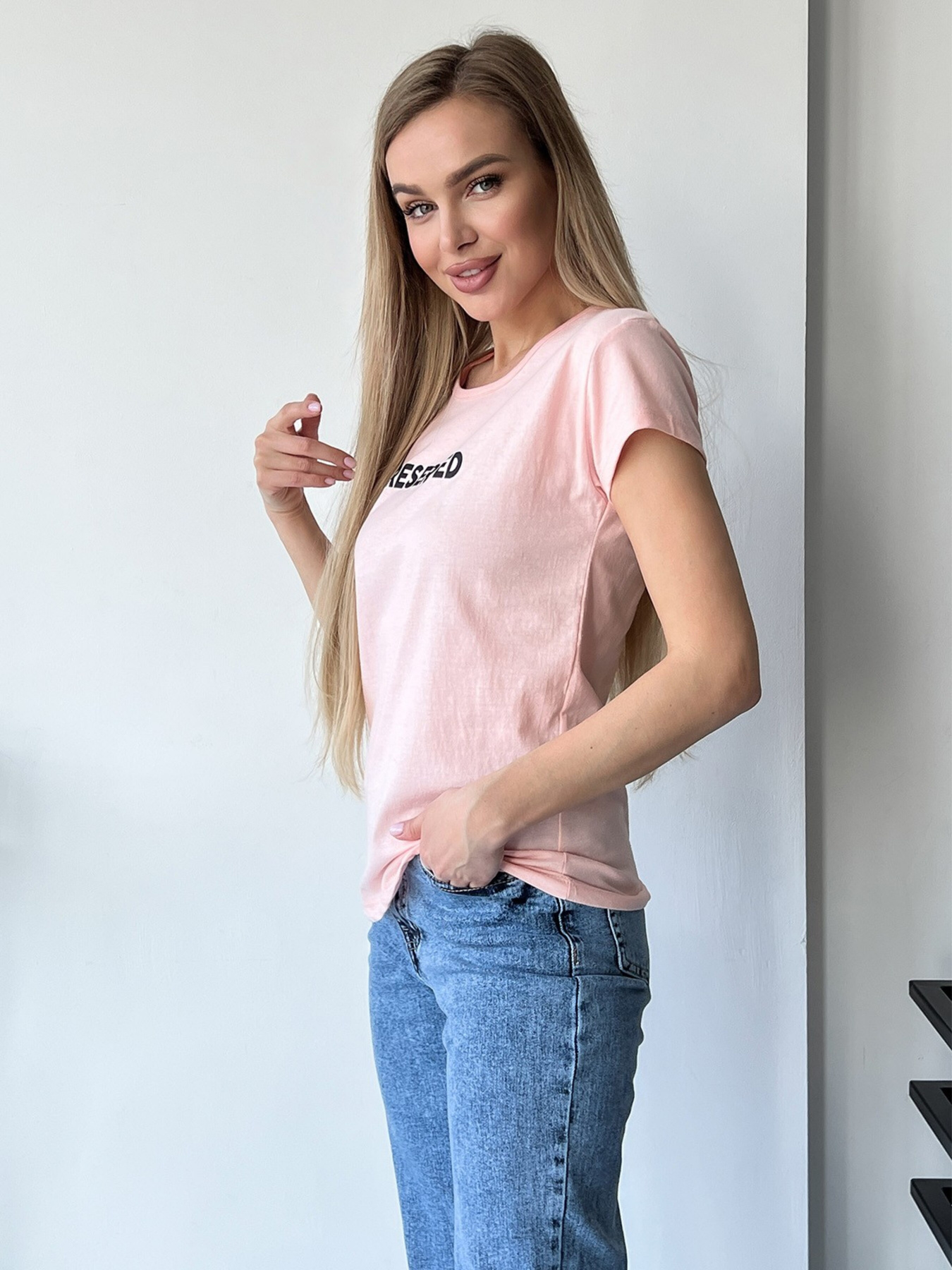 Футболка ISSA Plus модель WN20-159_peach Фото