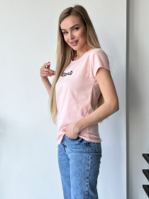 Футболка ISSA Plus модель WN20-159_peach Фото