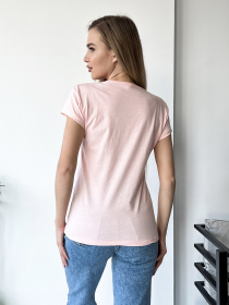 Футболка ISSA Plus модель WN20-159_peach Фото