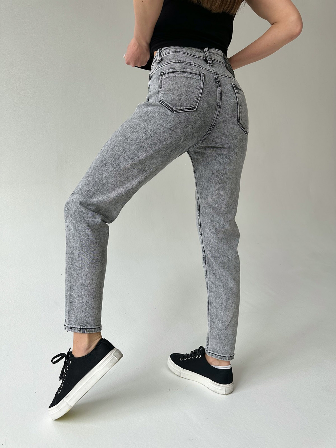 Джинсы мом ISSA Plus модель WN20-236_grey Фото