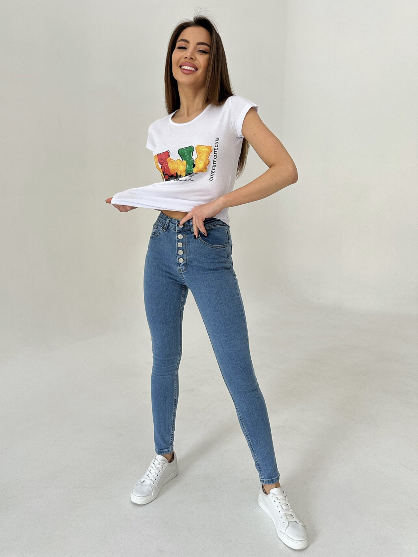 Скинни джинсы ISSA Plus модель WN20-357_blue Фото