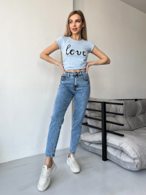 Прямые джинсы ISSA Plus модель WN20-397_blue Фото