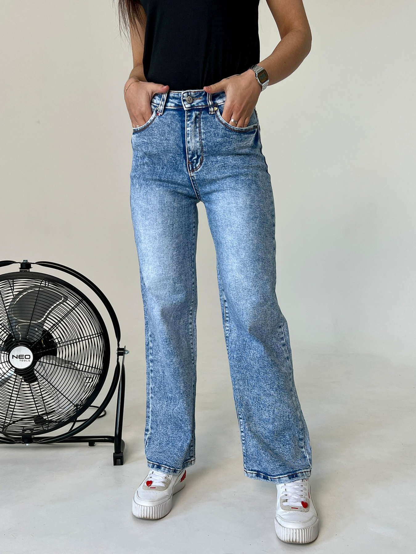 Широкі джинси ISSA Plus модель WN20-398_blue Фото