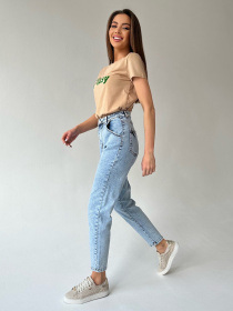 Джинсы мом ISSA Plus модель WN20-399_blue Фото