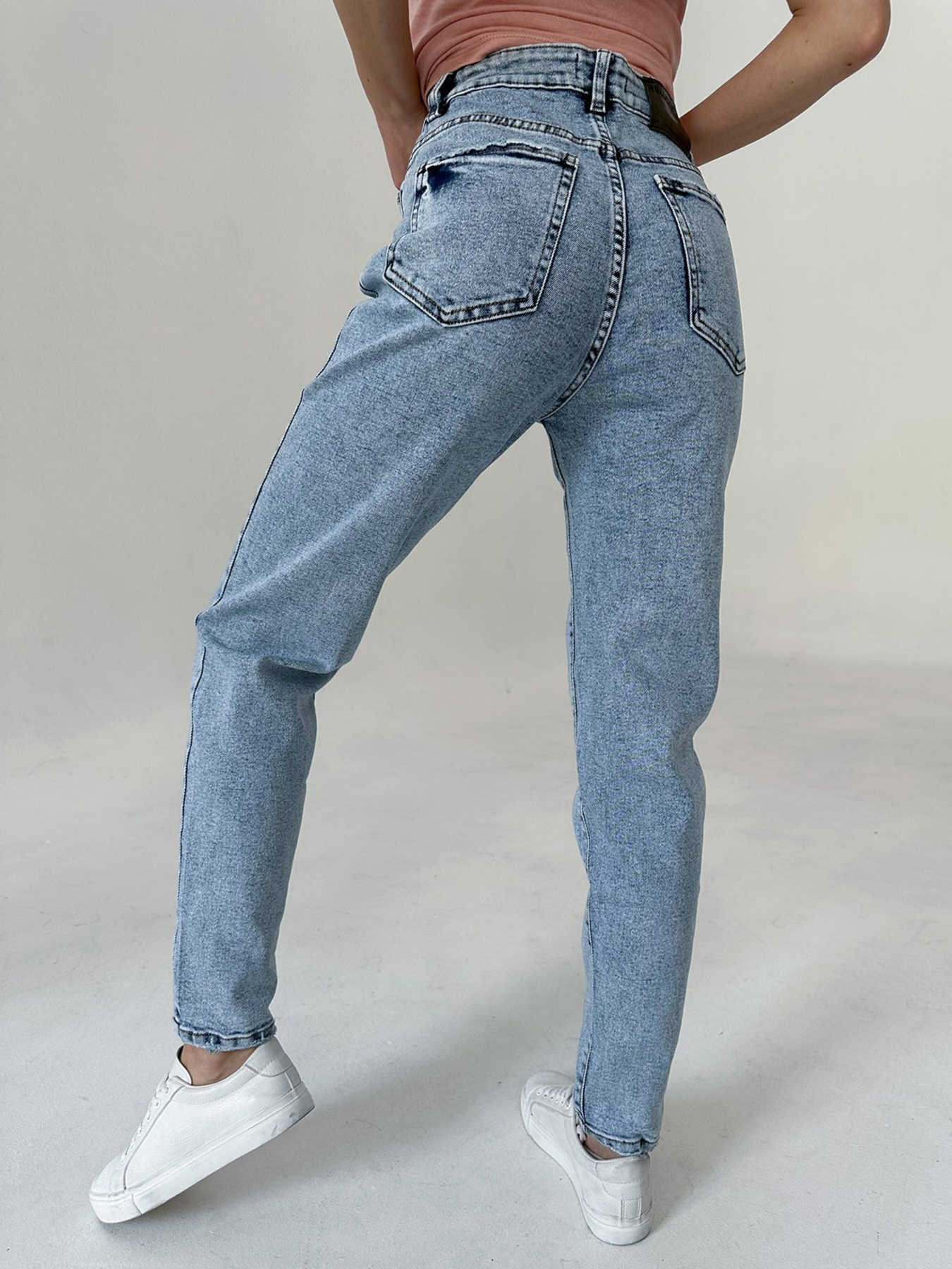 Джинсы мом ISSA Plus модель WN20-401_blue Фото