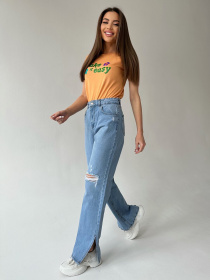 Джинси кльош ISSA Plus модель WN20-403_blue Фото